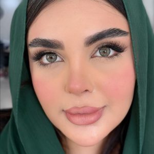 لنز رنگی سلنا مدل کلوپاترا گری طوسی سبز در سایت لنز باران